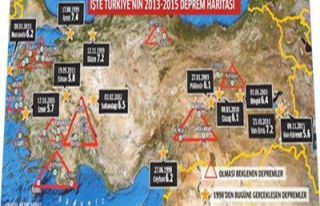 2015 YILANA KADAR DEPREM OLACAK İLLER 