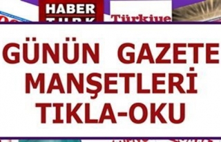 GÜNLÜK GAZETE MANŞETLERİ 