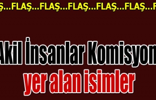 İŞTE AKİL İNSANLAR KOMİSYONUNDA YER ALAN İSİMLER...