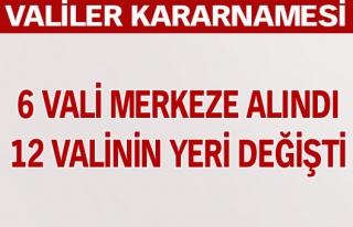 VALİLER KARANAMESİ AÇIKLANDI...