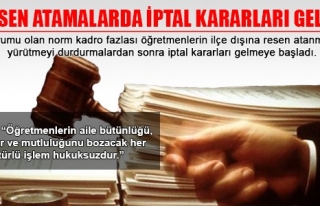 ÖĞRETMENLERİN RESEN ATANMALARINA MAHKEMEDEN İPTAL...