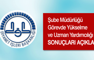 ŞUBE MÜDÜRLÜĞÜ SINAV SONUÇLARI AÇIKLANDI 