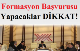 FORMASYON BAŞVURUSU YAPACAKLAR DİKKAT 