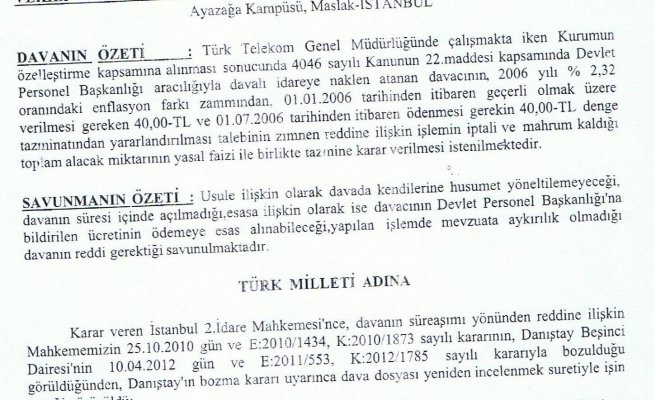 TELEKOMDAN ÜNİVERSİTEYE GEÇEN PERSONELE MAHKEMEDEN MÜJDELİ HABER