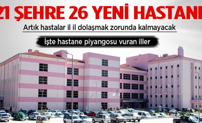 HANGİ İLLERE HASTANE YAPILACAK 