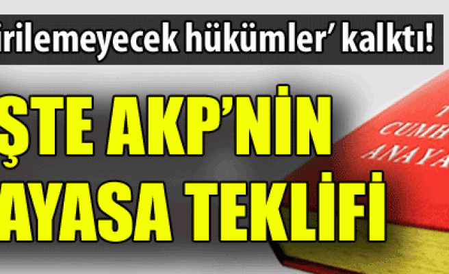 ANAYASA TEKLİFİNİ MECLİSE SUNDU...