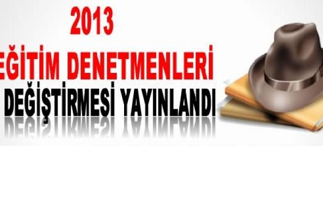 2013 İL EĞİTİM  DENETMENLERİ  YER  DEĞİŞTİRME  KILAVUZU