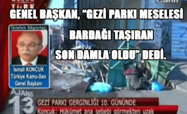 GEZİ PARKI BARDAĞI TAŞIRAN SON DAMLA OLDU 