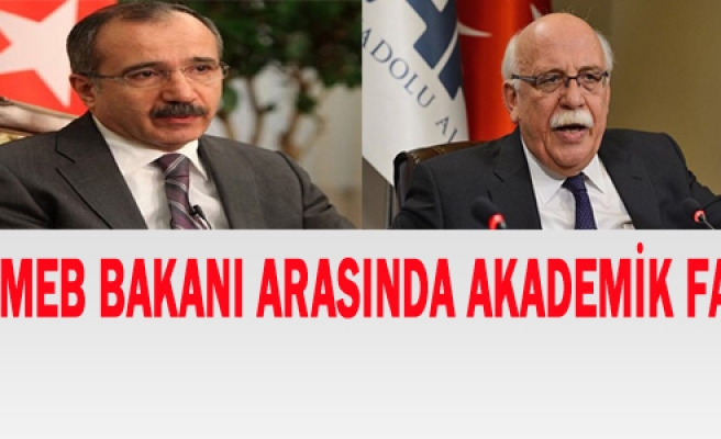 İKİ BAKAN ARASINDA AKADEMİK FARK